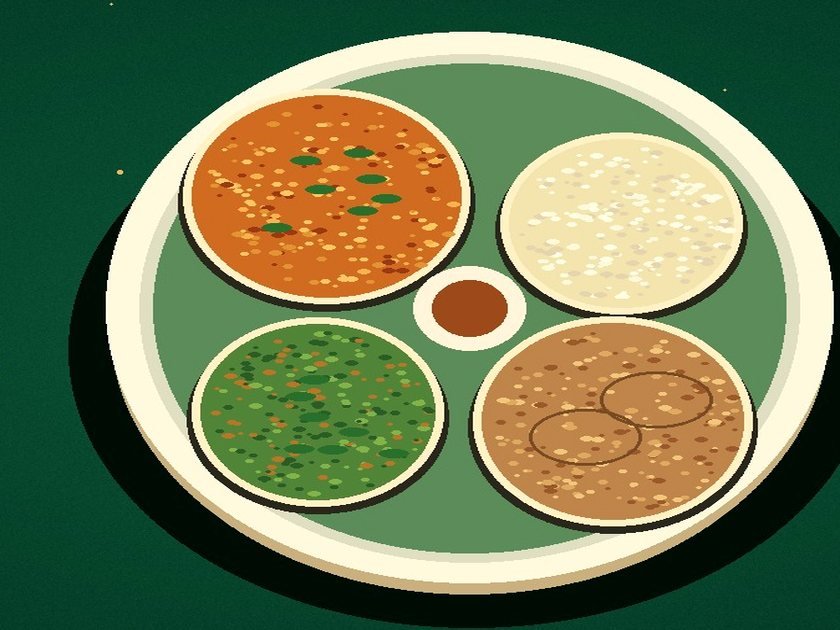 Illustration of a sample tiffin dish (not actual meal photography)
