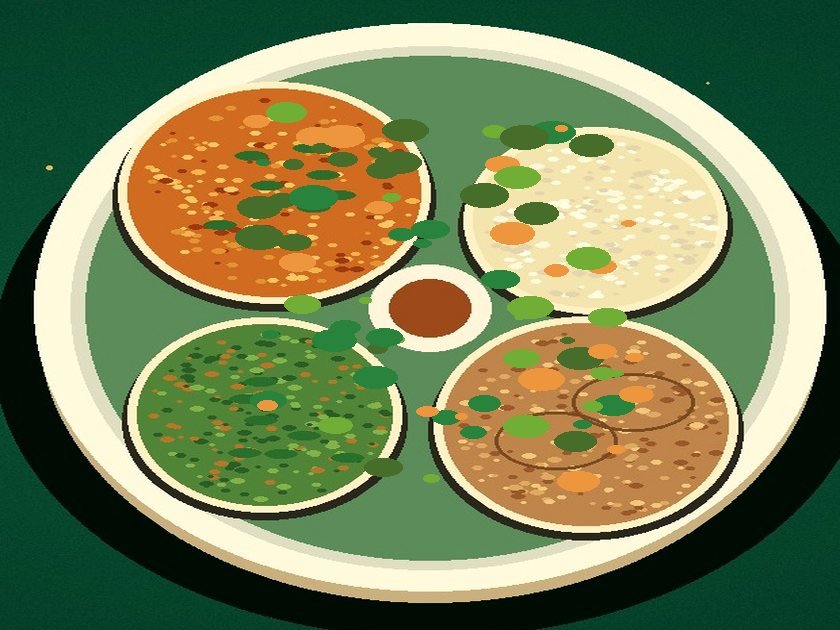 Illustration of a sample tiffin dish (not actual meal photography)